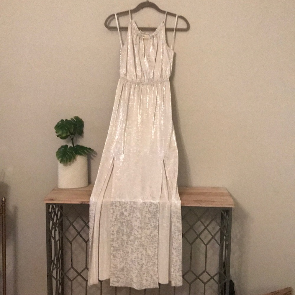 BCBGeneration Silver and White Dress
